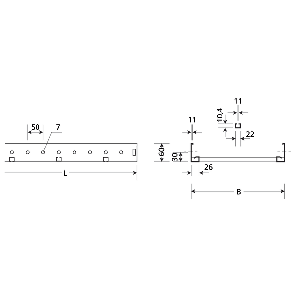 KABELSTIGE LIGHT GLO-4 60/400G 3 METER