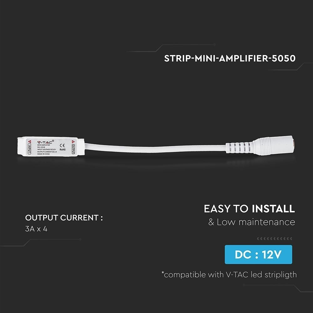Signalforstærker til RGB LED SMD Strip - LED RGB forstærker til at forstærke signalet til din RGB LED SMD strip.