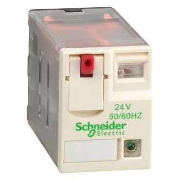 STIKBENSRELÆ 6A 4C/O LED 24VAC