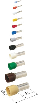 ISO. TERMINALRØR 1MM² L8 RØD