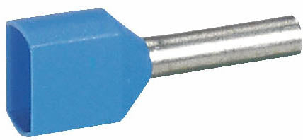 TERMINALRØR BLÅ 2X0,75MM2