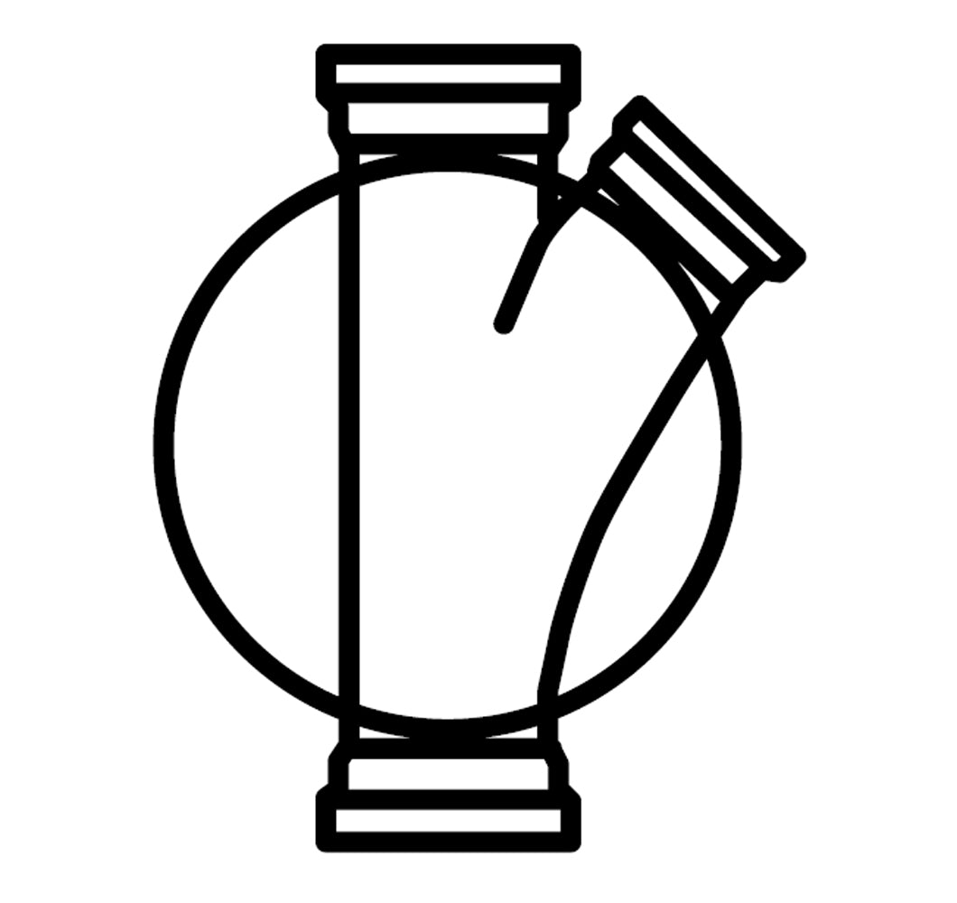 Wavin 110 x 425 mm TP4-brønd, glat, højre tilløb