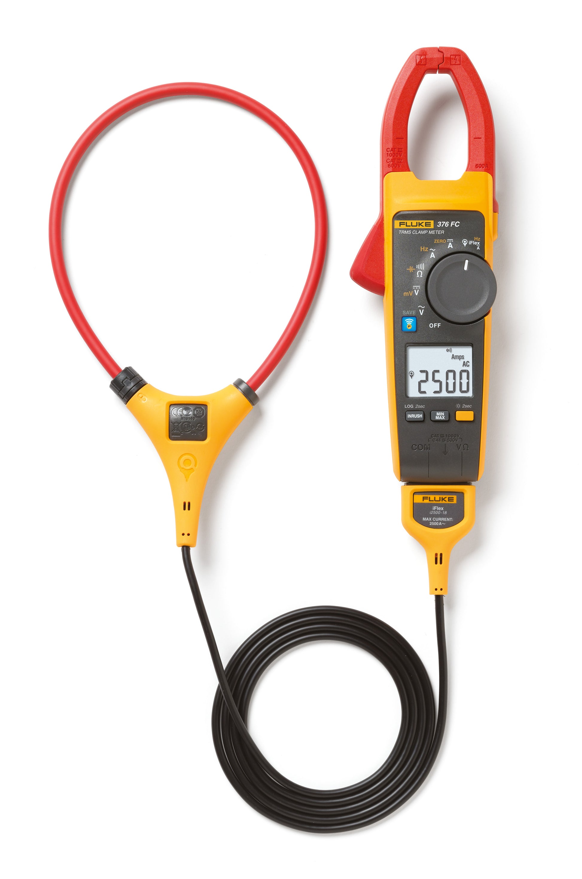 Fluke tangmeter 376 FC 1000A sand RMS AC/DC med iFlex