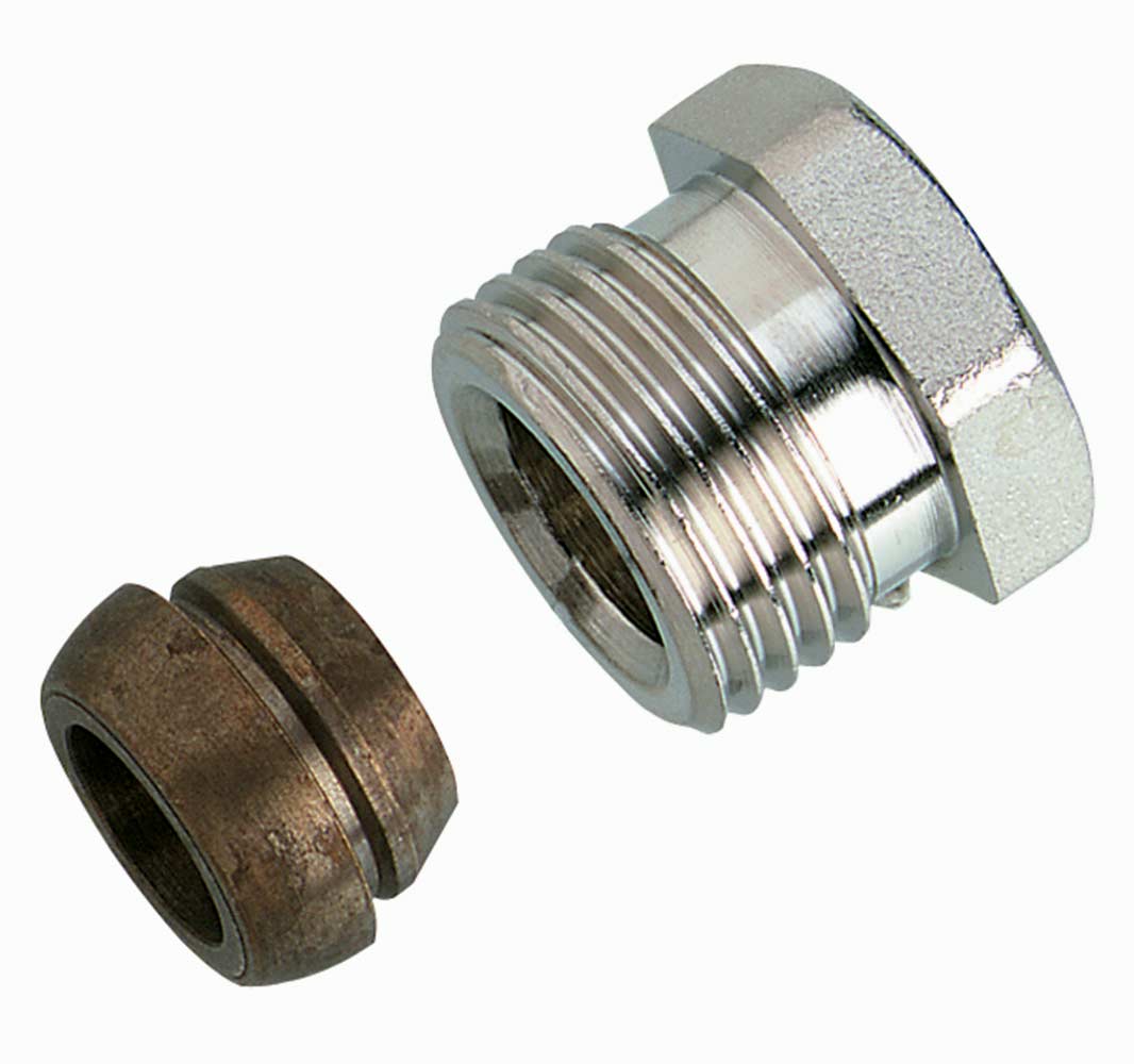 Klemring, G 1/2" A, Ø 14, stål og kobberrør