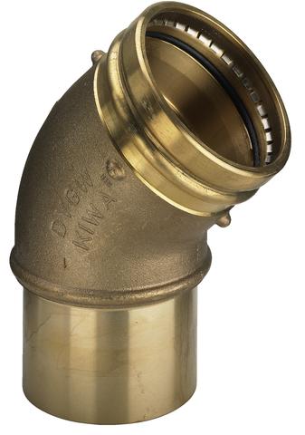 108,0 mm Bøjning 45° Sanpress med 1 muffe
