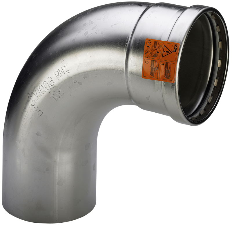 76,1 mm Sanpress Inox bøjning 90°