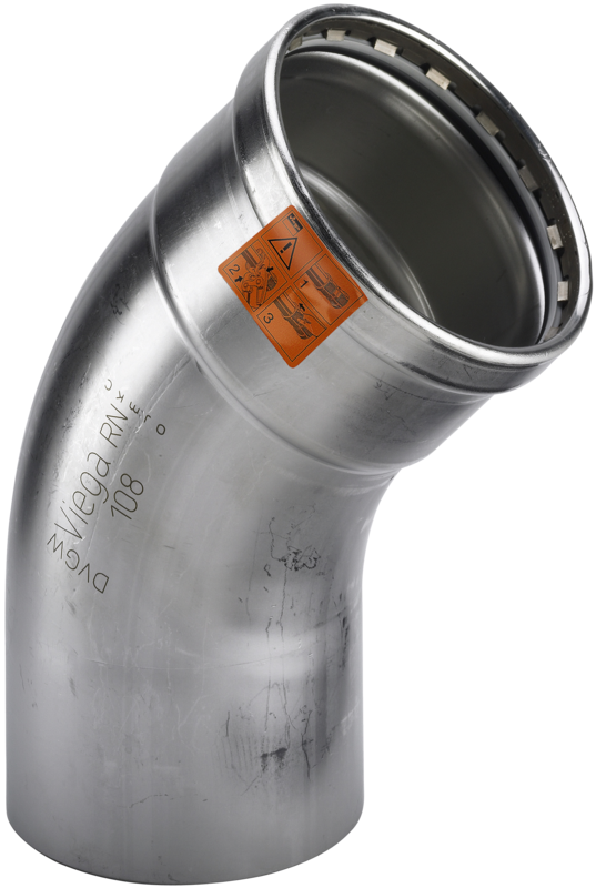 76,1 mm Sanpress Inox bøjning 45°