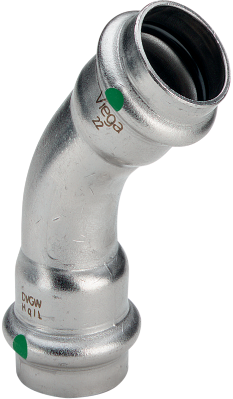 54 mm Sanpress Inox bøjning 45°