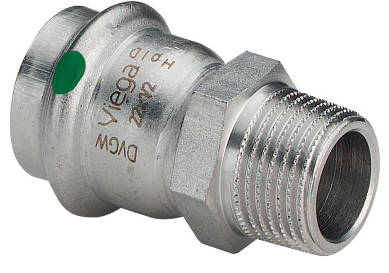 28 mm x 1" Overgang Sanpress Inox muffe/nippel