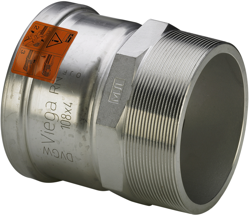 108,0 mm x 4" Sanpress Inox overgang