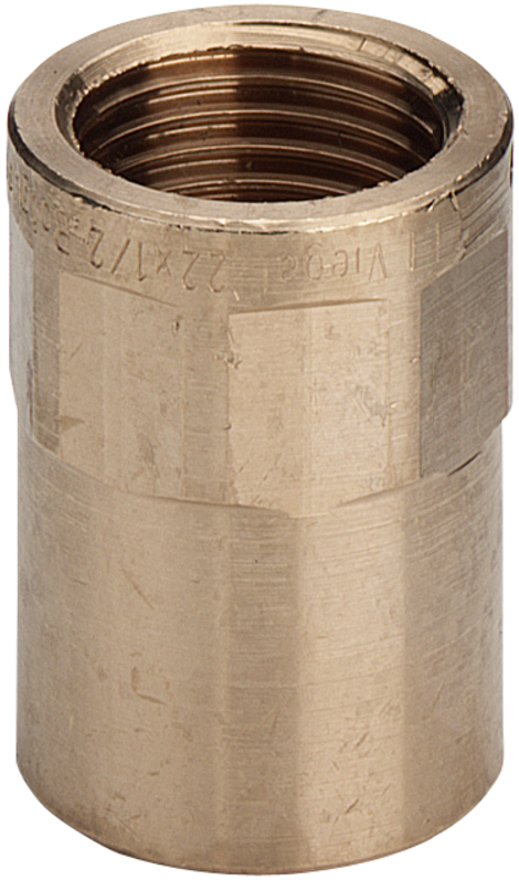 15 mm x 1/2" Lodde overgang muffe/muffe
