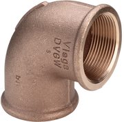 2" Rødgods Silicium Bronze vinkel 90°
