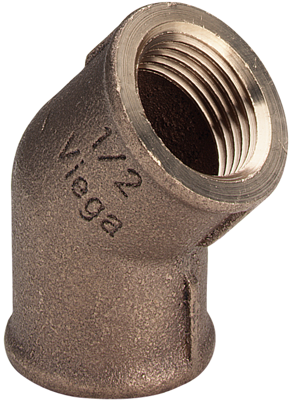 3/4" Rødgods Silicium Bronze bøjning 45°