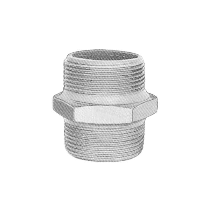 1” galvaniseret brystnippel
