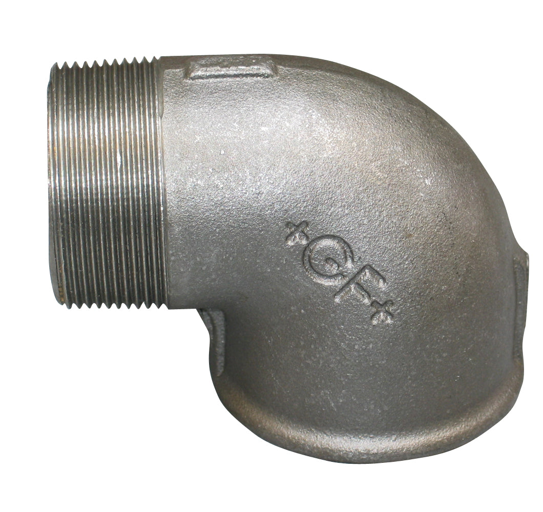 1/2" Sort vinkel 90° muffe/nippel