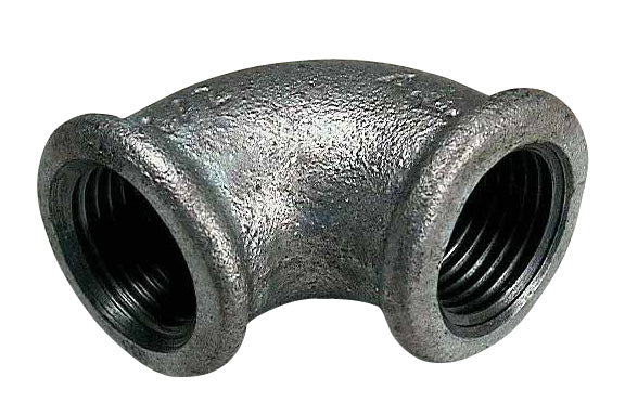 1/2" galvaniseret vinkel 90° muffe/muffe