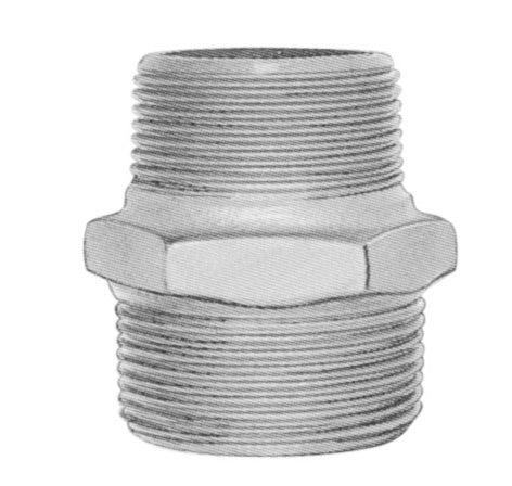 1/2" x 3/8" Sort brystnippel