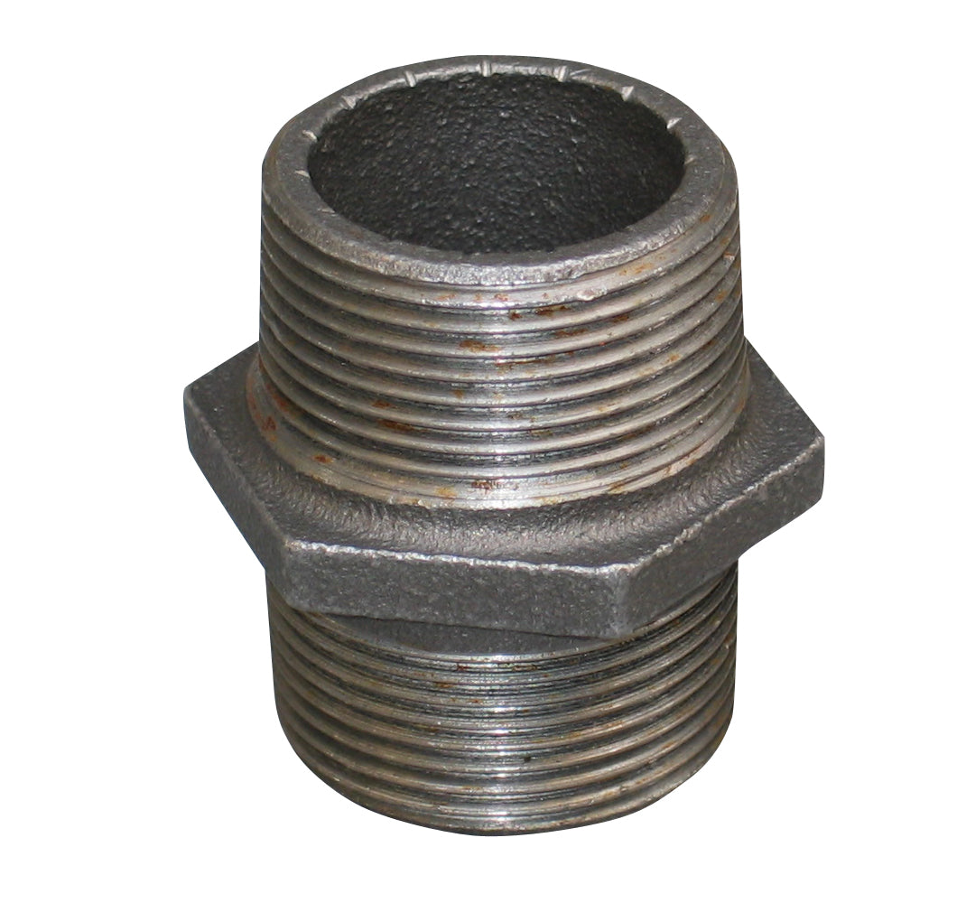1.1/2" Sort brystnippel