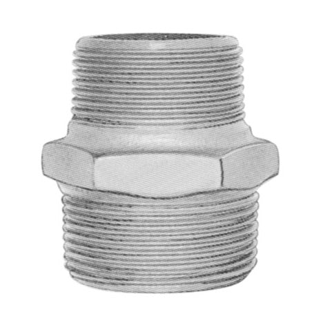 1/2" x 3/8" Galvaniseret brystnippel