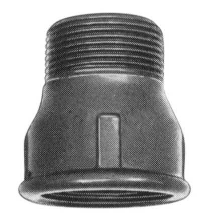 1/2" x 1/4" Sort spidsmuffe