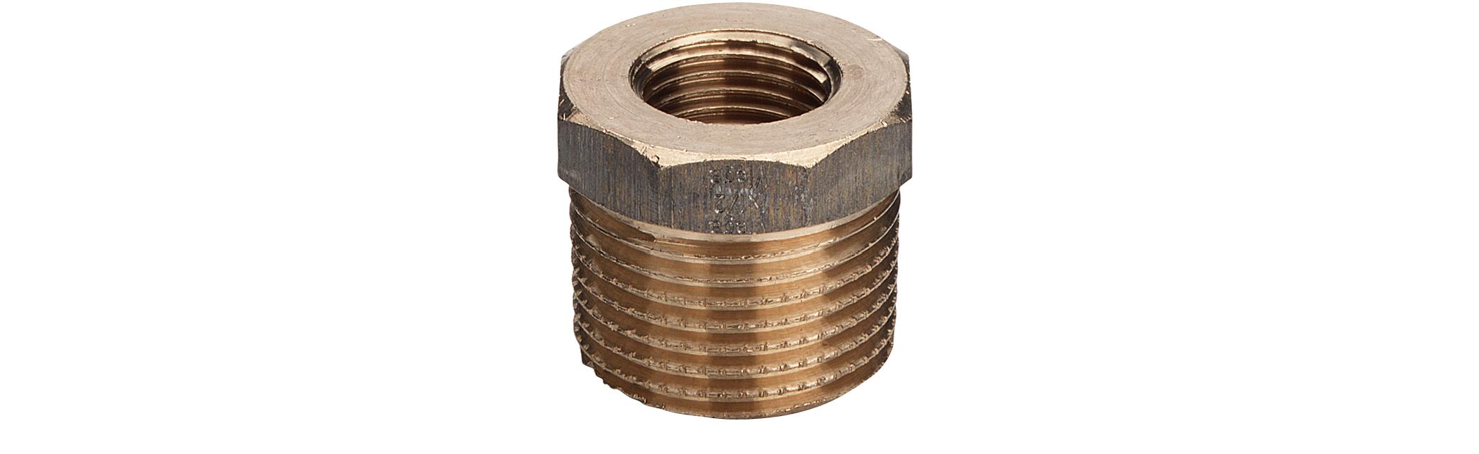 1.1/2" x 1" nippelmuffe, rødgods Silicium Bronze
