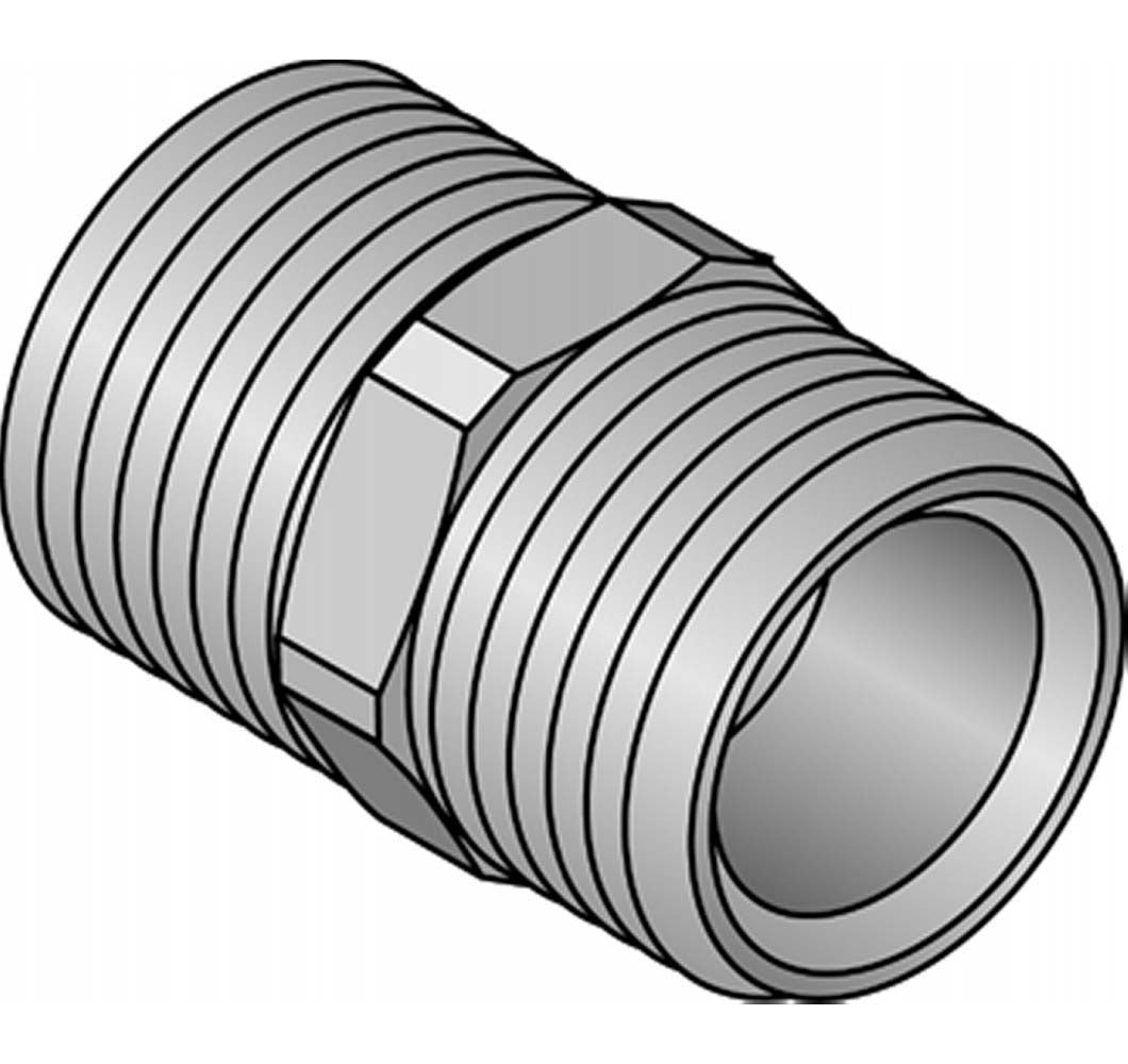Uponor Uni-C kompressions-brystnippel MLC 1/2"MT-1/2"MT