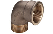 3/4" Vinkel 90° muffe/nippel Rødgods Silicium Bronze