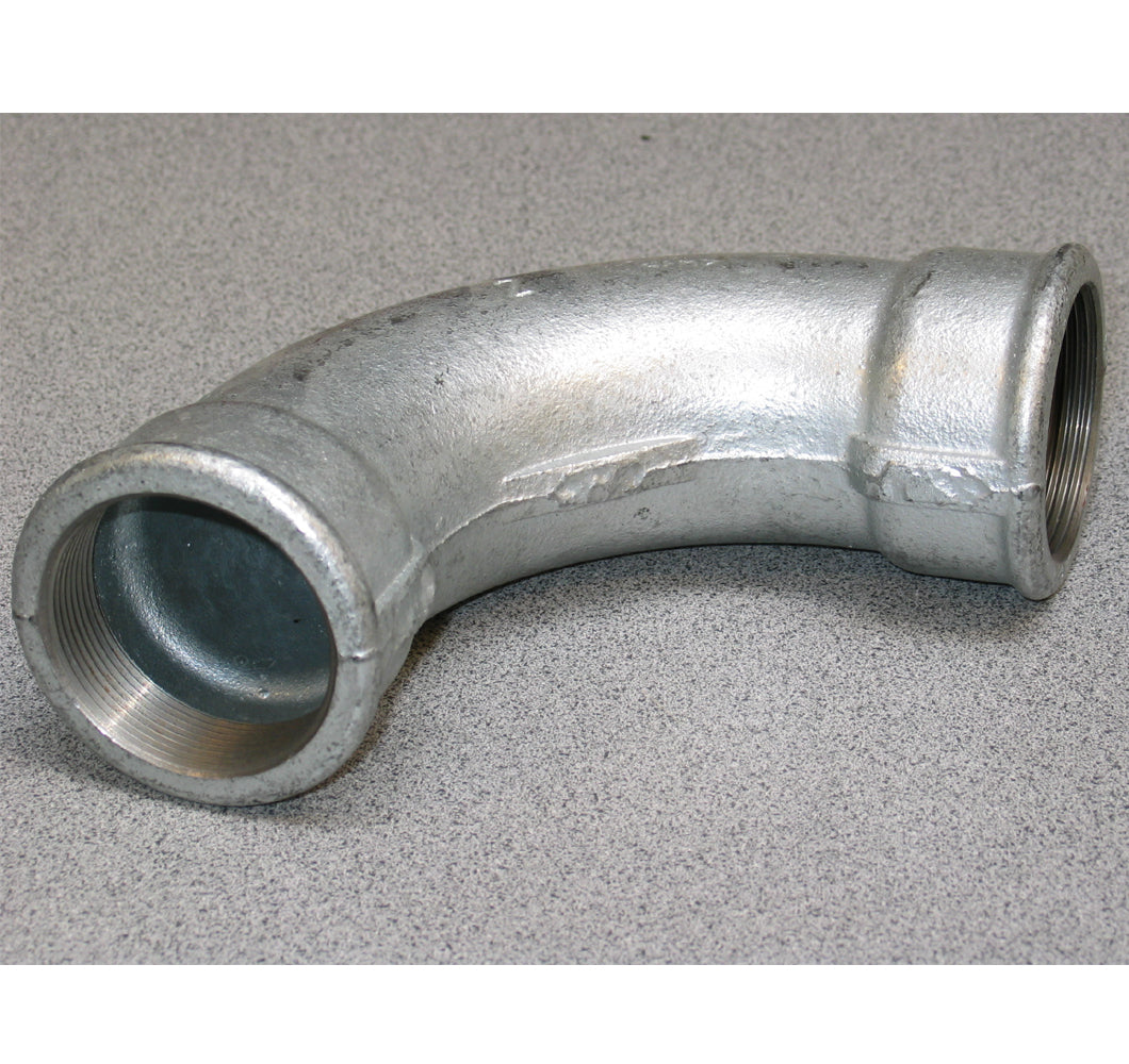 1/2" Galvaniseret bøjning 90° muffe/muffe