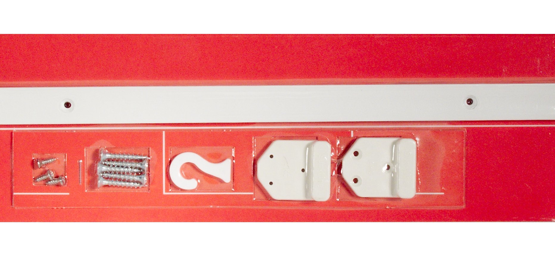 SUN-LINE skinne hvid 1 meter med 1 glider