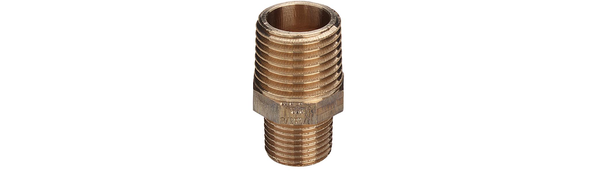 1.1/4" x 3/4" Brystnippel Rødgods Silicium Bronze