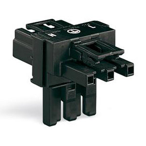 T-stykke 3P sort 1xhan/2xhun sort