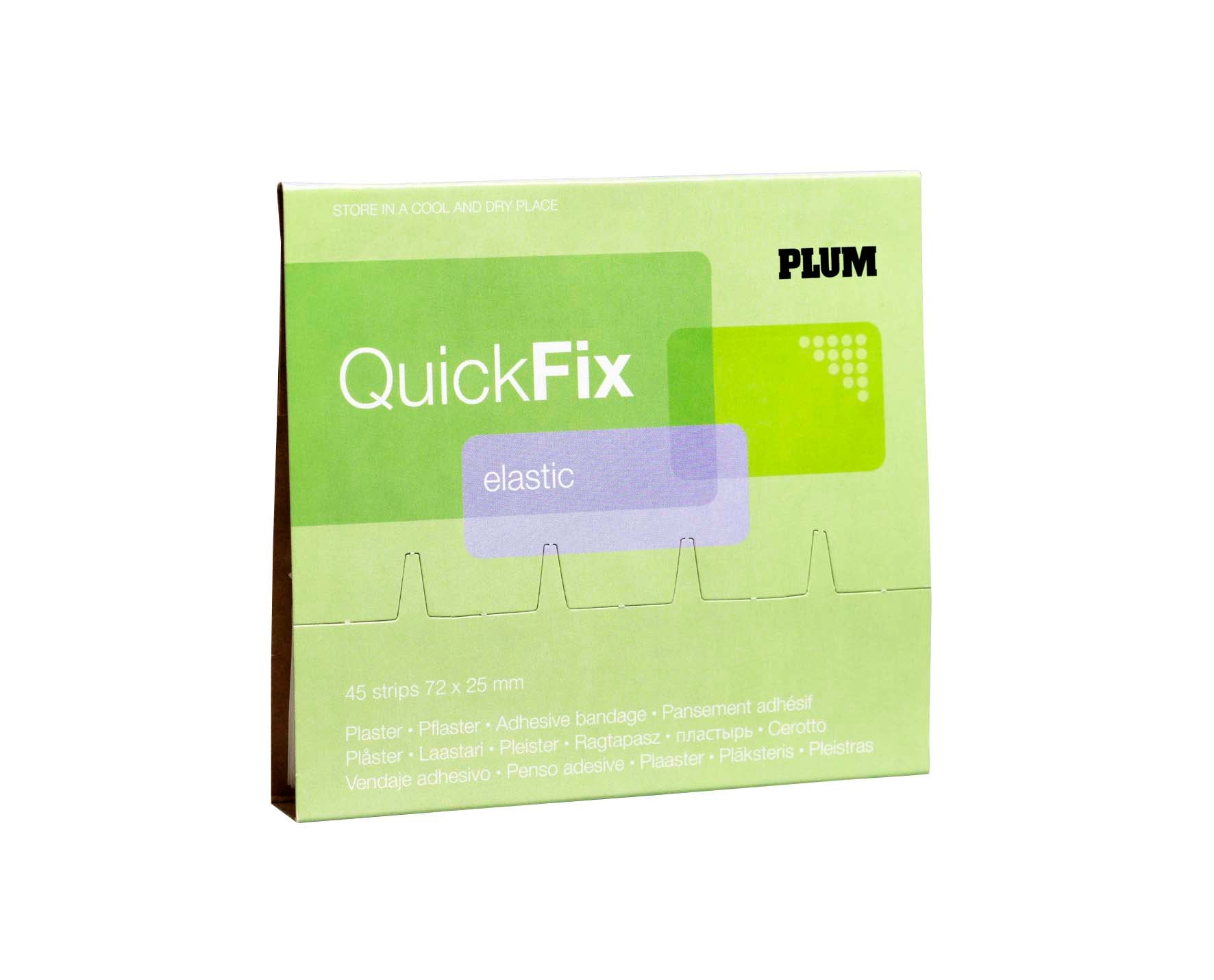 QuickFix elastic plasterrefil til plasterdispenser, 45 stk.