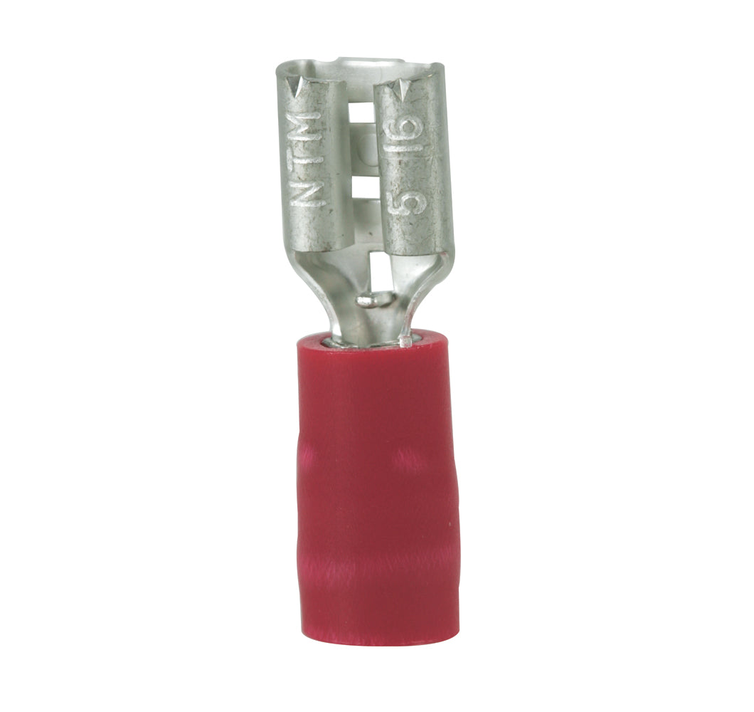 ISO. SPADEMUFFE 0,5-1,5MM² 4,8X0,5 RØD
