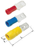 ISO. SPADESTIK 1,5-2,5MM² 6,3X0,8 BLÅ