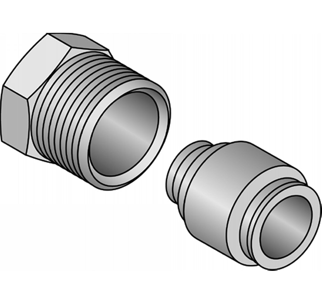Uponor Smart Radi kompressionskobling Danfoss 16-G1/2"MT