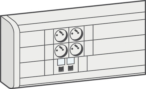 KANAL KLIKSYSTEM 50X180 HVID