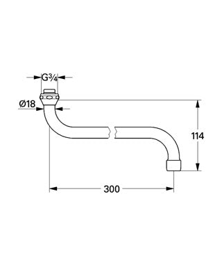 Grohe svingtud S krom 300 mm