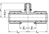 Uponor S-Press tee reduktion PPSU 50-40-50