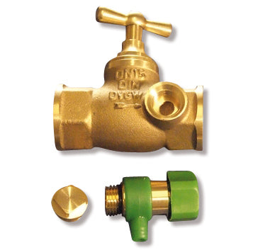 1/2" Stopventil m/aftap muffe/muffe