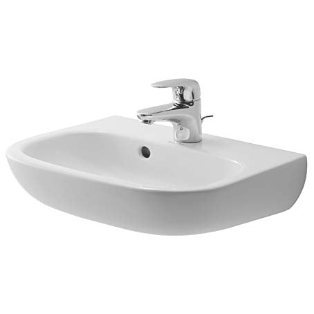 Duravit D-code vask 45 cm med hanehul og overløb