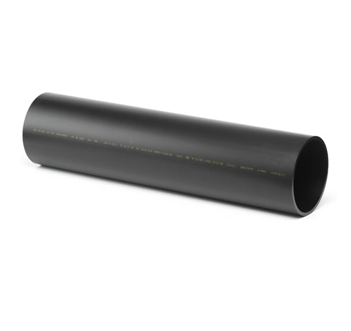 Geberit 75 x 5000 mm sort PEH-afløbsrør uden muffe