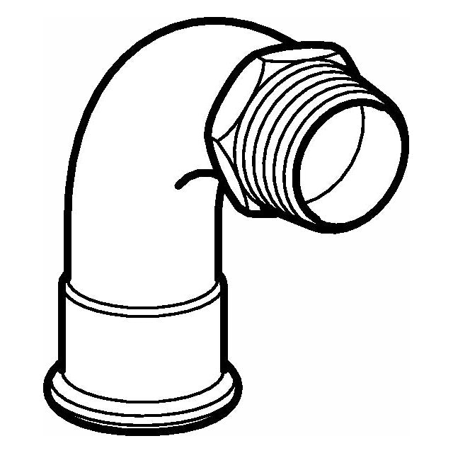22 mm x 3/4" Bøjning FZ 90° muffe/nippel Mapress
