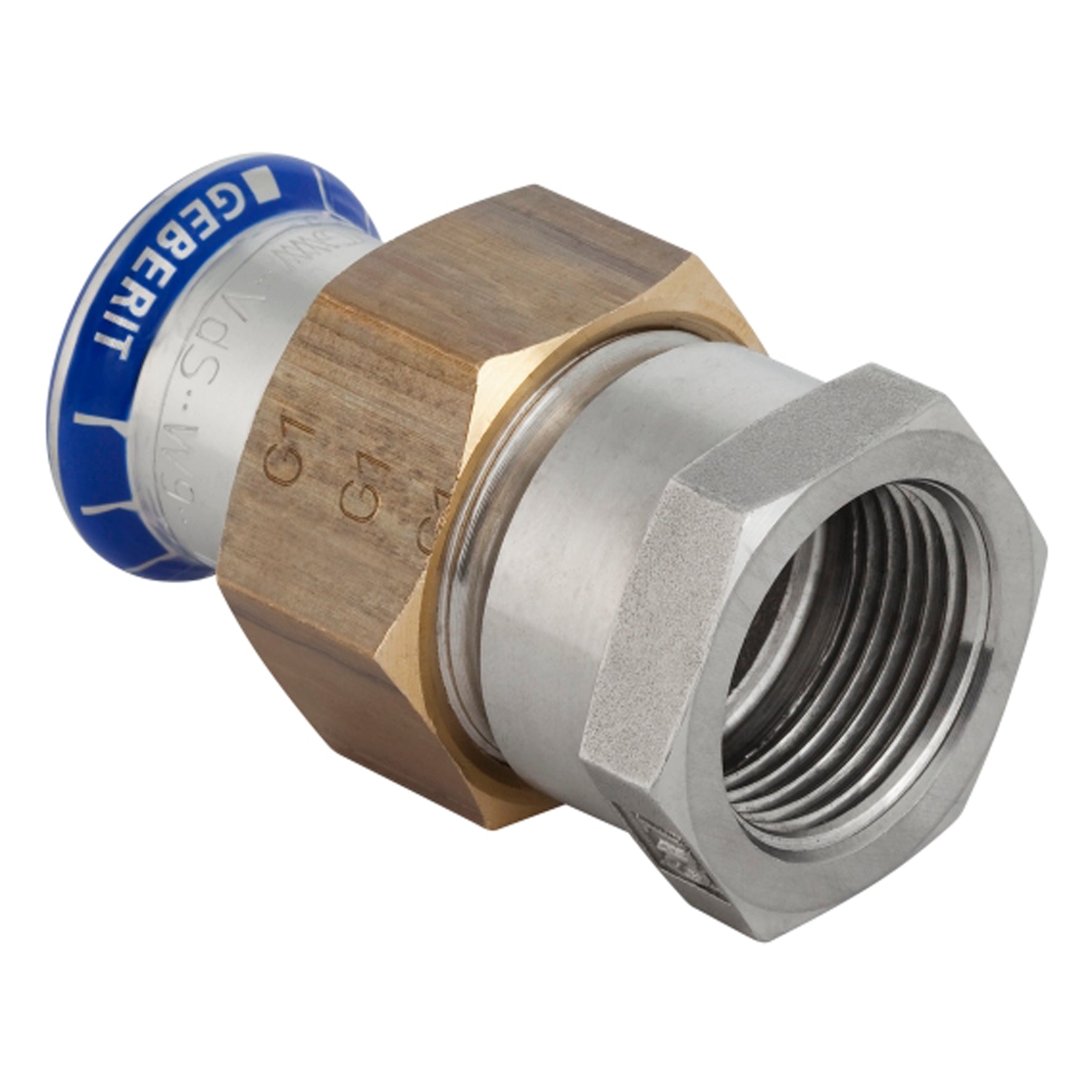 28mm x 1" union muf/muf Mapress RF/messing