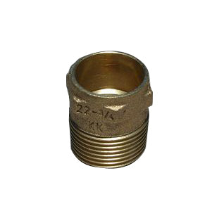 12 mm x 1/2" Lodde overgang muffe/nippel