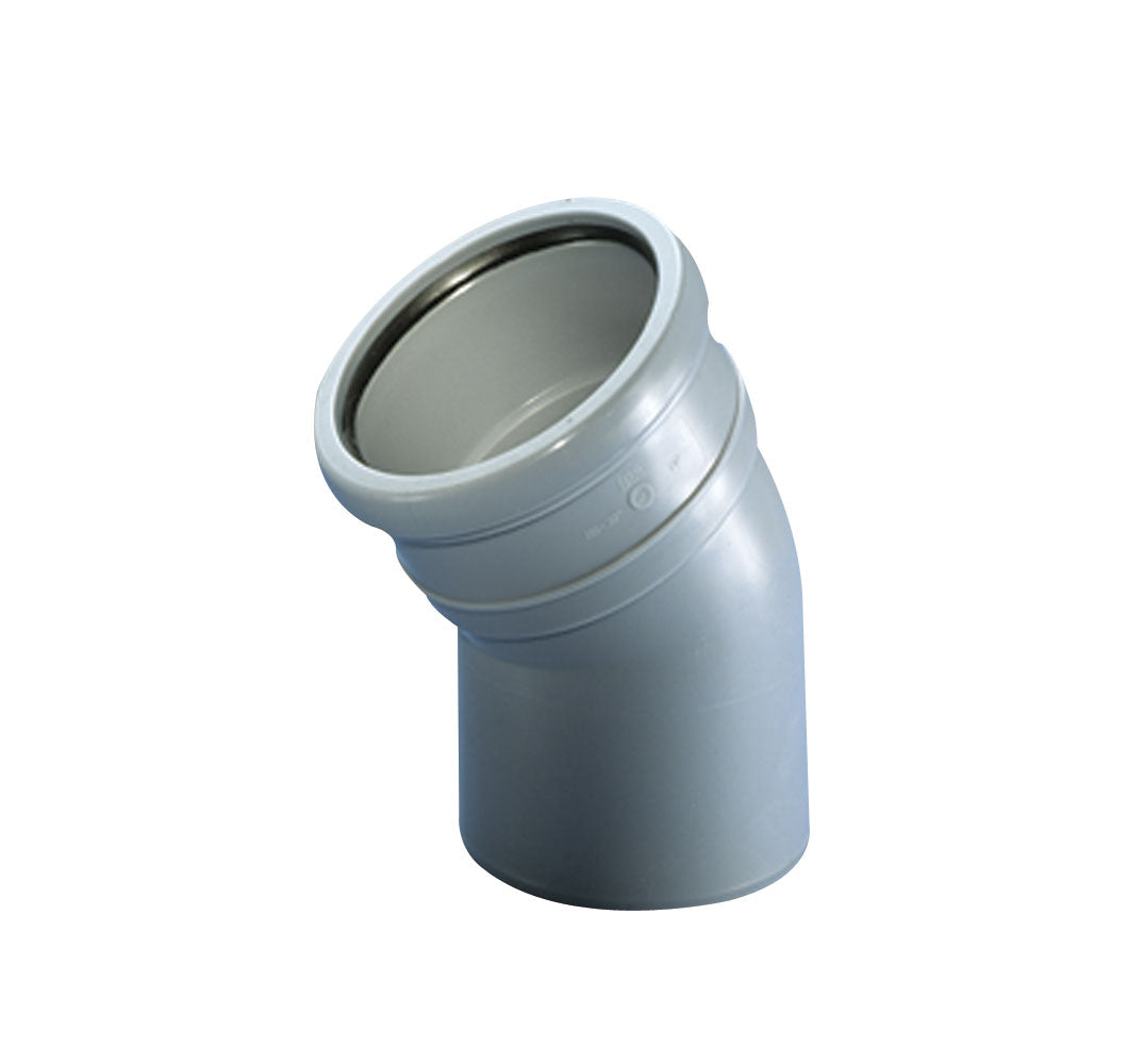 40 mm x 30° Bøjning afløb hvid PP