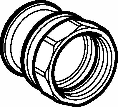 Geberit Mapress FZ Overgang 18mm x 1/2", muffe/muffe