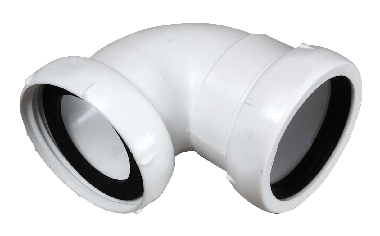 1.1/2" x 40 mm Hvid plast vinkel