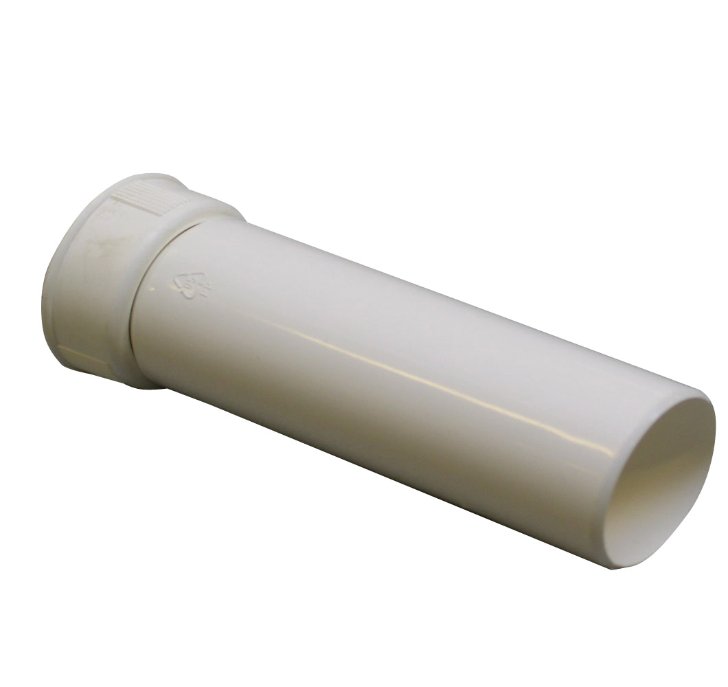 40 mm x 1.1/4" Tilslutningsrør med gevind hvid