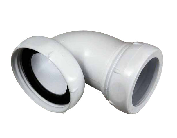 1.1/2" x 32 mm Hvid plast vinkel