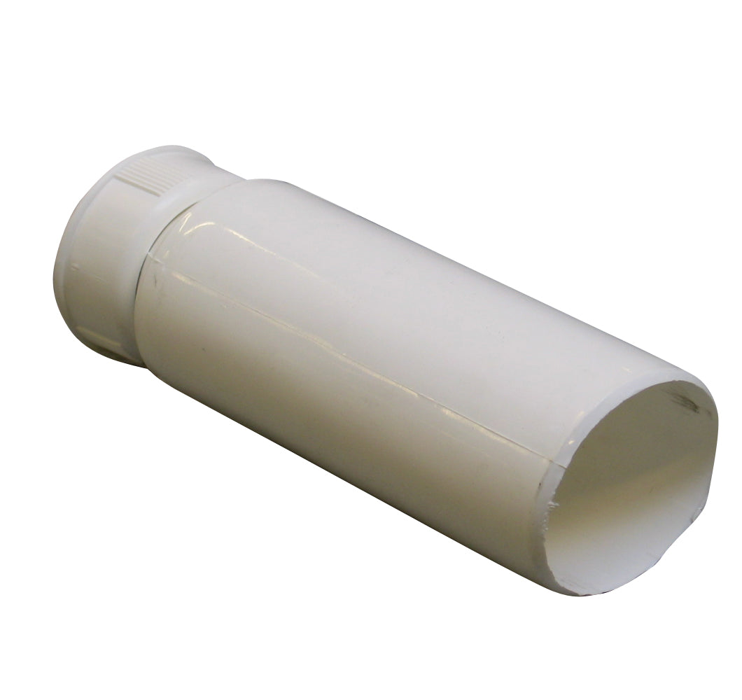 50 mm x 1.1/4" Tilslutningsrør med gevind hvid
